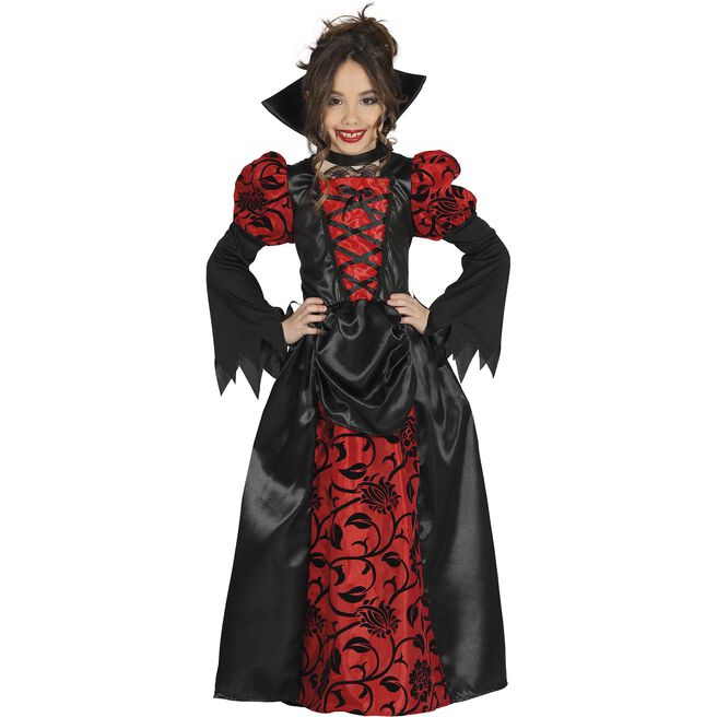 Gothic Vampiress Children's Fancy Dress Costume