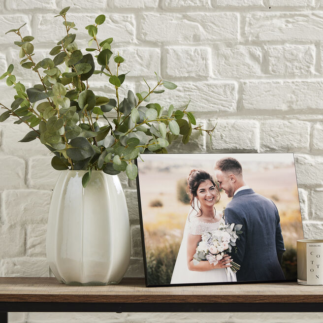 Personalised Wooden Portrait Photo Panel 36cm x 28cm