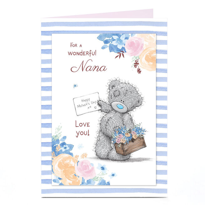 Personalised Tatty Teddy Mother's Day Card - Happy Mother's Day Note, Nana