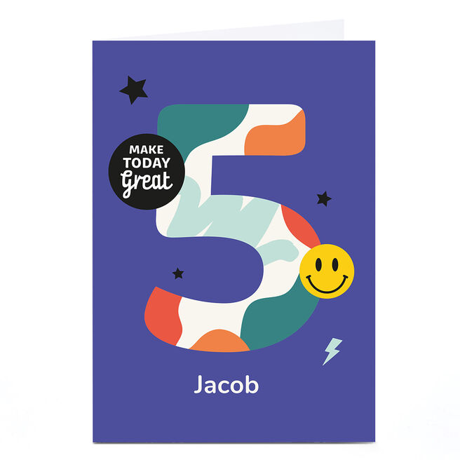 Personalised Frances Wilson 5th Birthday Card - Make Today Great