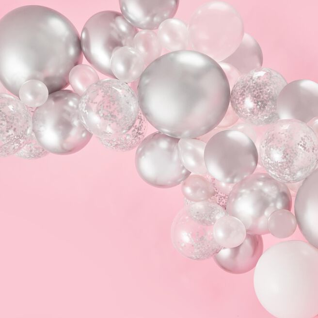 Silver Balloon Arch Kit 
