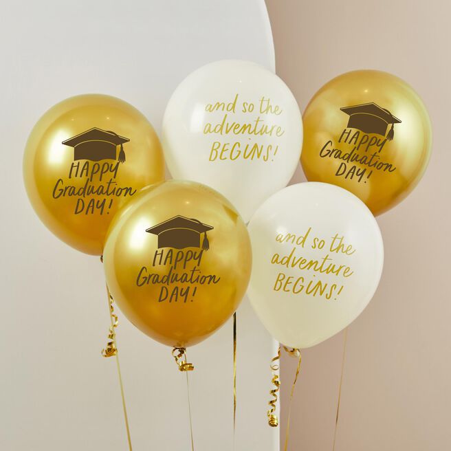 Graduation 12-Inch Latex Balloons - Pack of 5