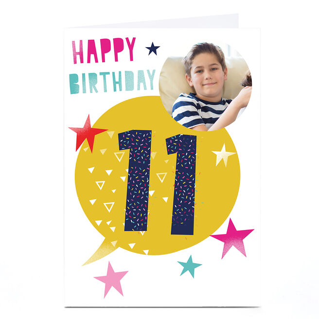Photo Hello Munki Birthday Card - Age 11
