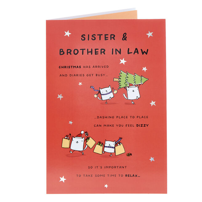 Sister & Brother In Law Time To Relax Christmas Card