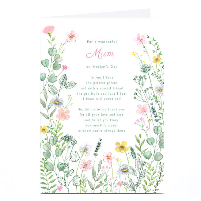 Personalised Mother's Day Card - Perfect Parent and Special Friend, Mum