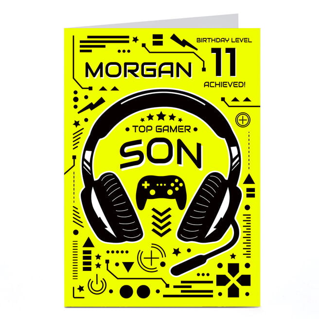 Personalised Birthday Card - Top Gamer Son