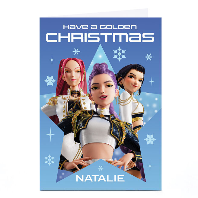 Personalised Kpop Demon Hunters Christmas Card - Any Name