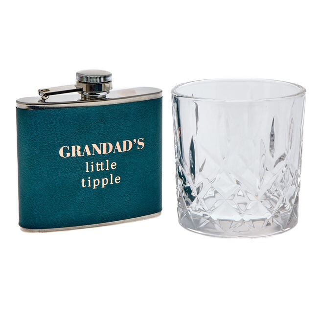 Grandad's Little Tipple Hip Flask & Glass Set