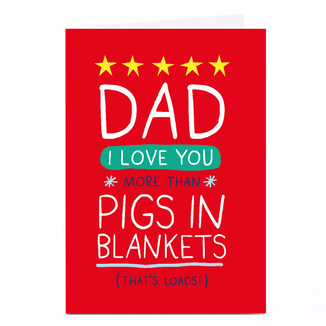 Personalised Bangheads Christmas Card - Pigs in Blankets