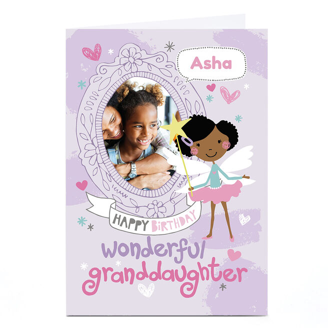 Photo Bev Hopwood Birthday Card - Wonderful Granddaughter Purple