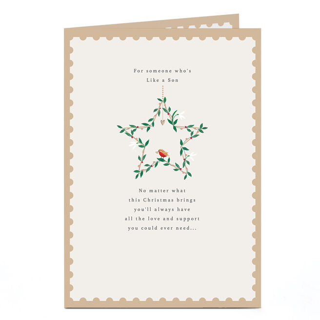 Christmas Card - Love and Support, Like A Son
