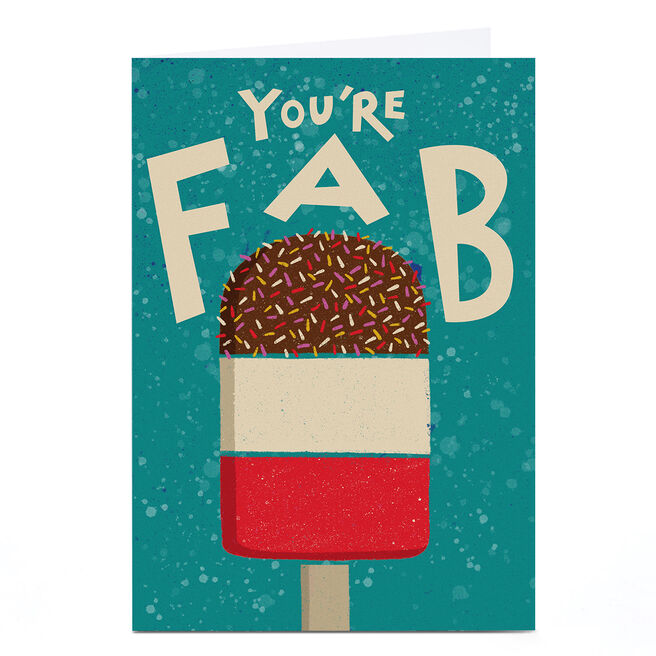 Personalised Tin Bath Card - Fab Lolly