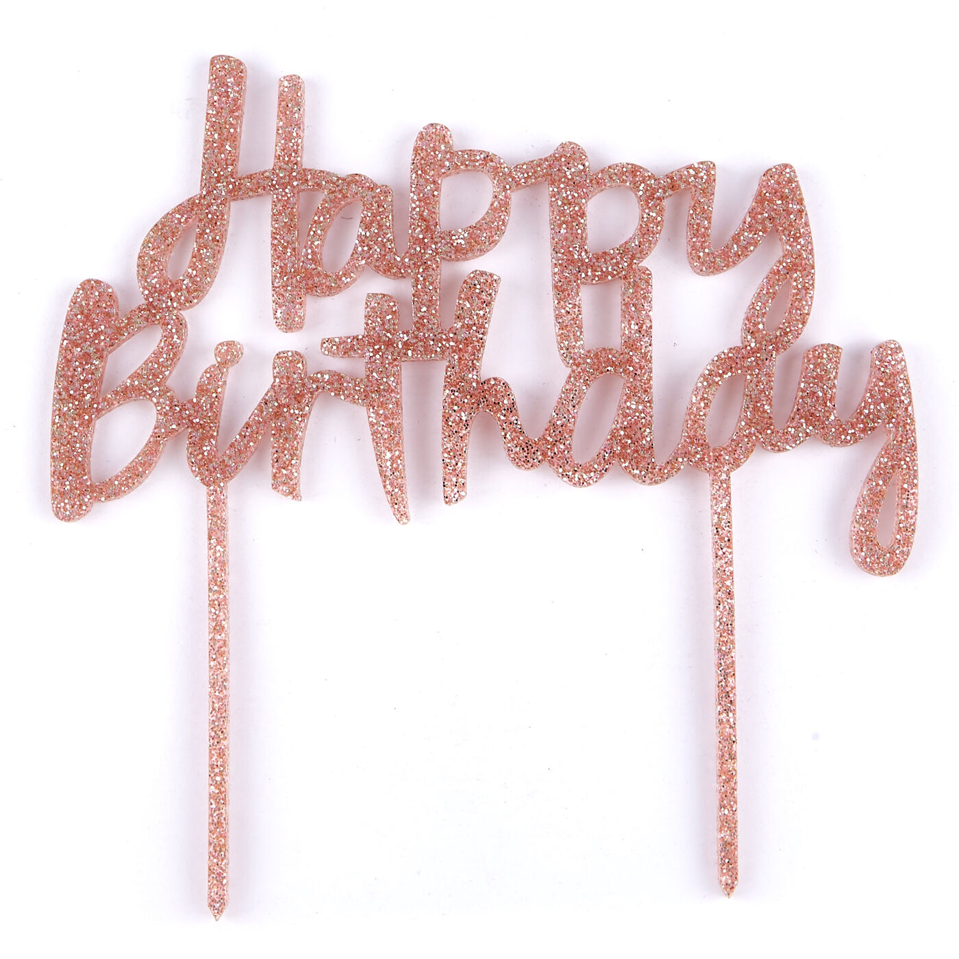 Buy Rose Gold Acrylic Happy Birthday Cake Topper for GBP 2.99 | Card ...