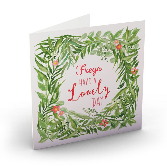Personalised Nik Golesworthy Card - Foliage, Lovely Day 