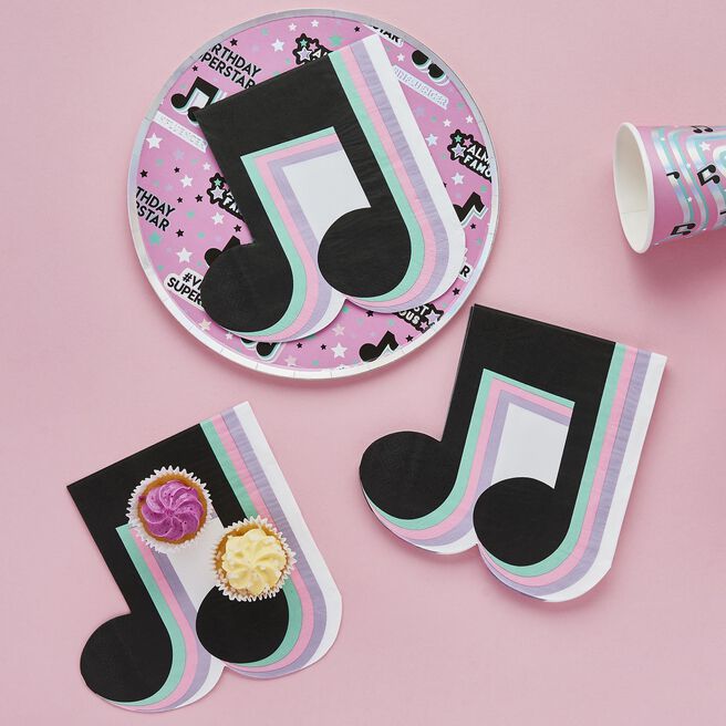 Musical Note Paper Napkins - Pack of 16