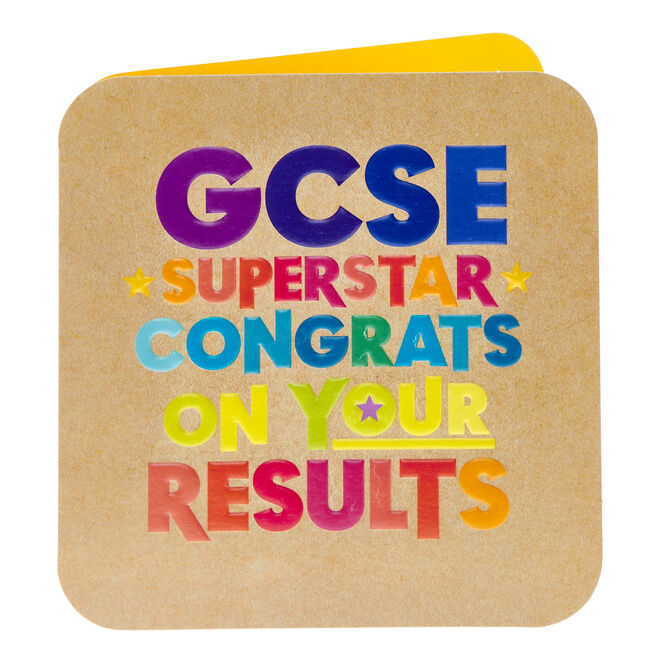 GCSE Superstar Exam Congratulations Card