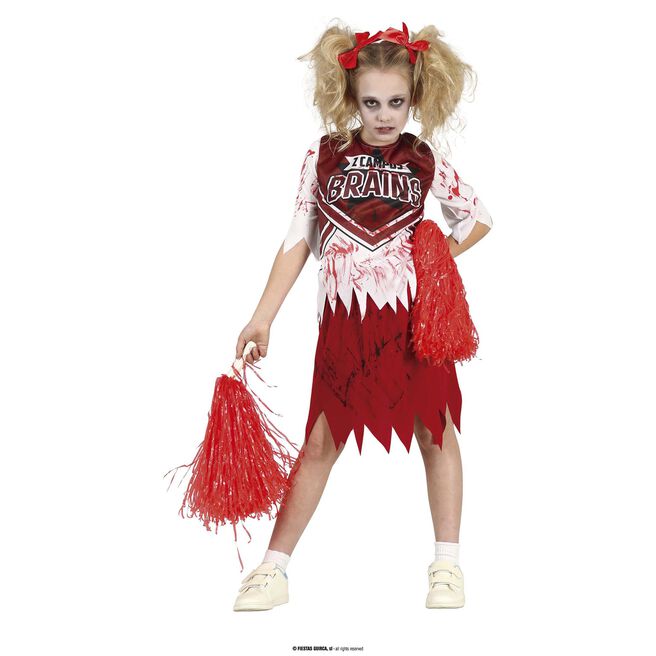 Zombie Cheerleader Children's Fancy Dress Costume