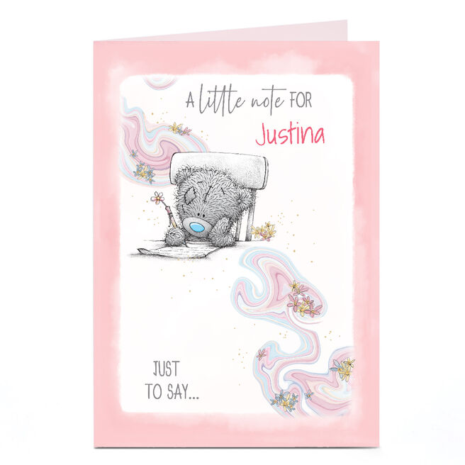 Personalised Tatty Teddy Any Occasion Card - A Little Note To Say, Any Name