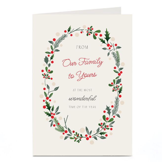 Personalised Christmas Card - Wonderful Time of the Year