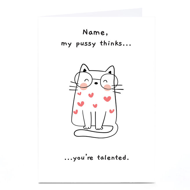 Personalised Emo Rescue Valentine's Day Card - You're Talented, Any Name