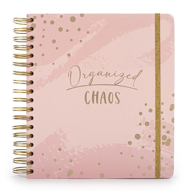 18-Month Pink & Gold Weekly Organiser (August 2025 - December 2026)