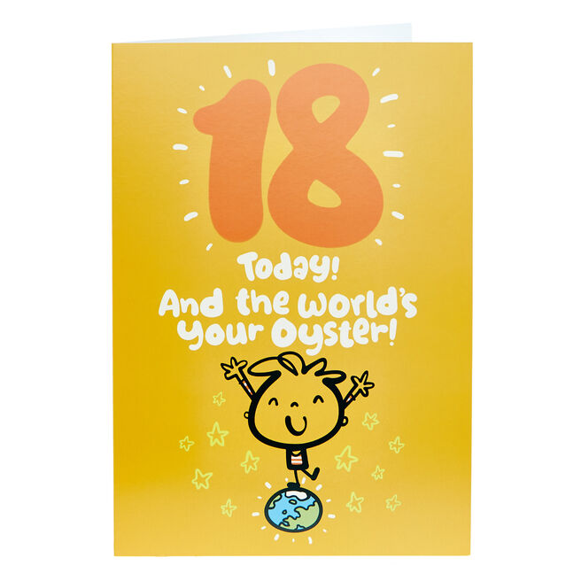 Fruitloops 18th Birthday Card - The World's Your Oyster