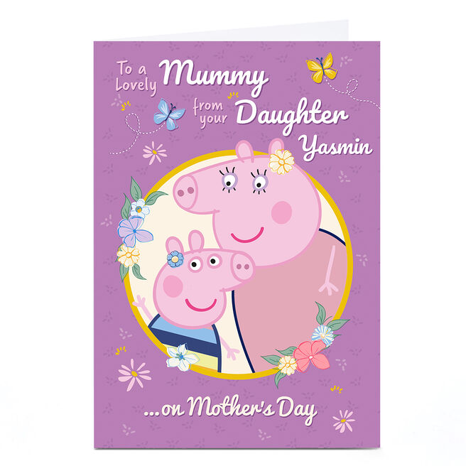Personalised Peppa Pig Mother's Day Card - Mummy From Daughter