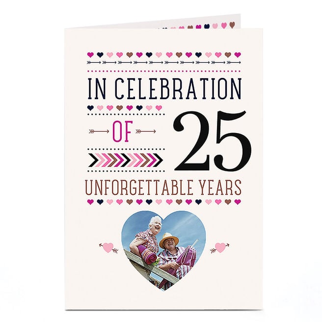 Photo Anniversary Card - 25 Unforgettable Years