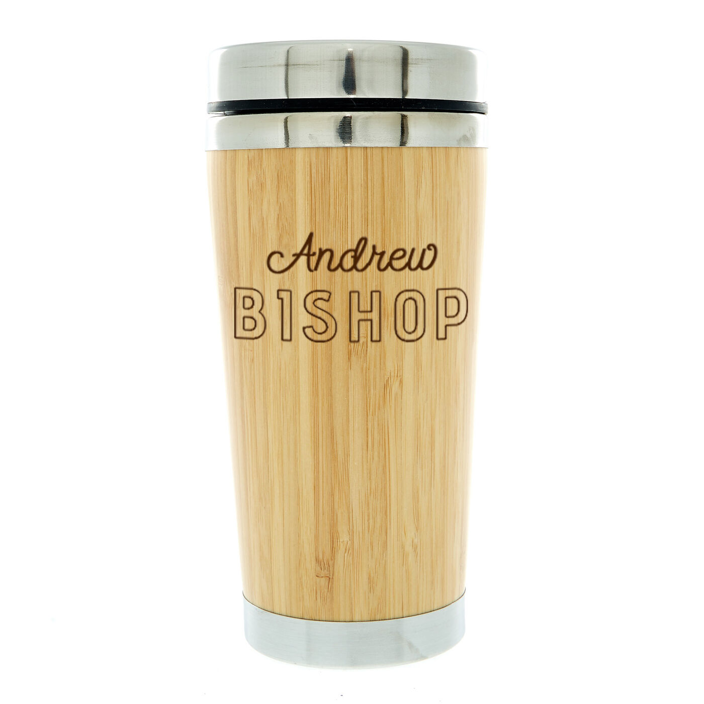 Buy Personalised Bamboo Travel Mug Name for GBP 17.99 Card Factory UK