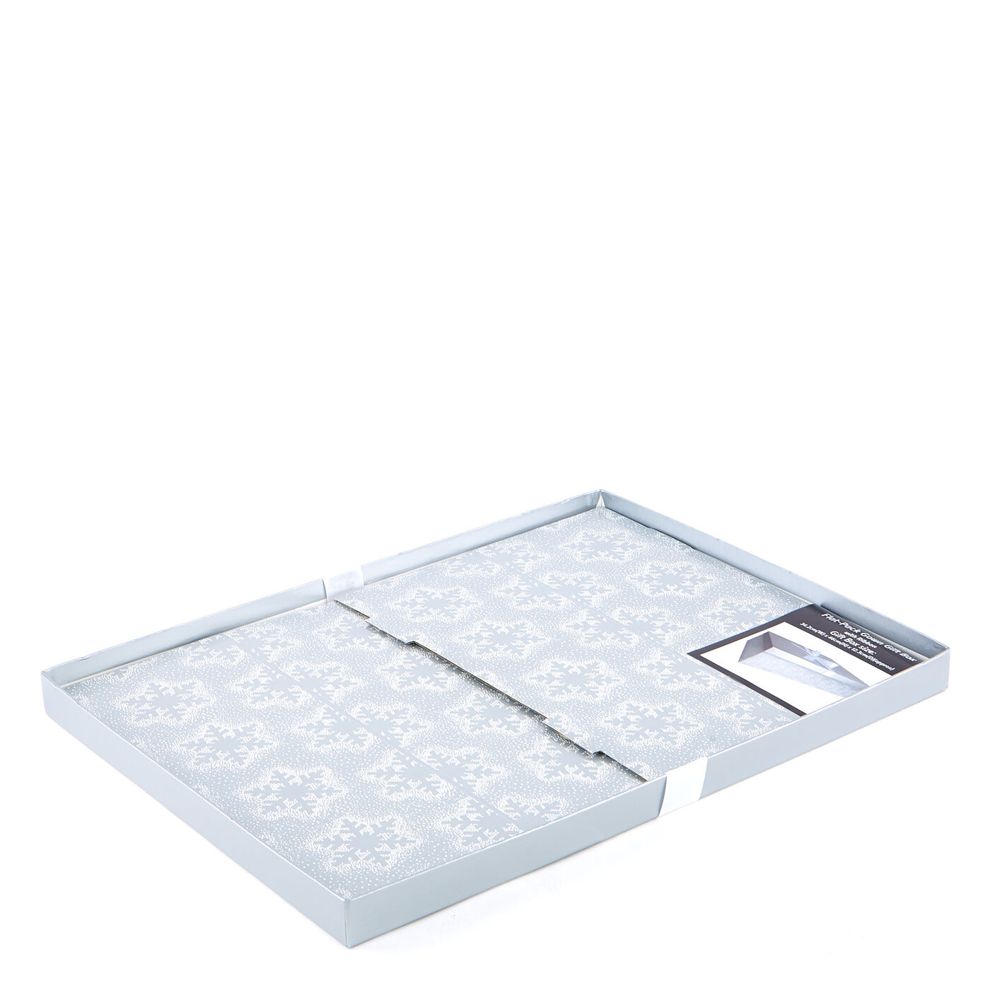 Buy Large Christmas Flat-Pack Gift Box - Silver Snowflakes for GBP 3.99 ...