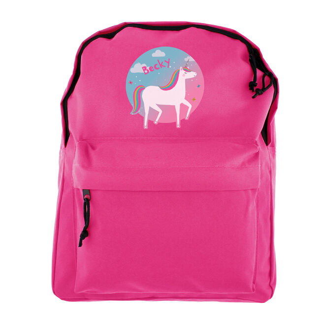 Personalised Backpack - Pink Unicorn