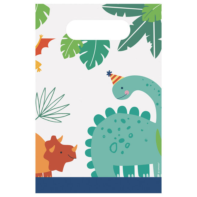 Dino-Mite Dinosaur Paper Party Bags - Pack of 8