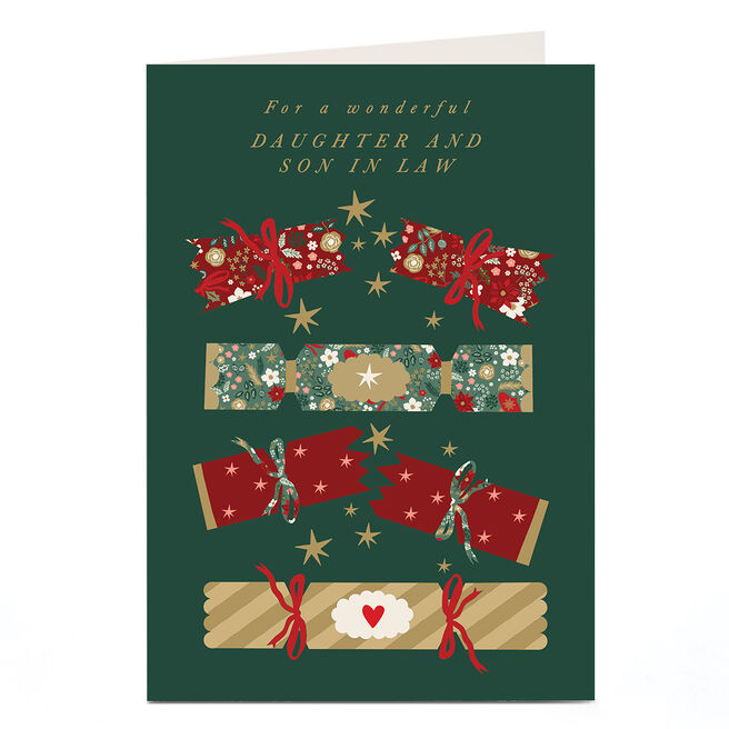 Christmas Card - Crackers & Stars, Daughter & Son In Law