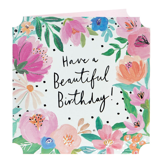 Birthday Card - Beautiful Birthday Flowers