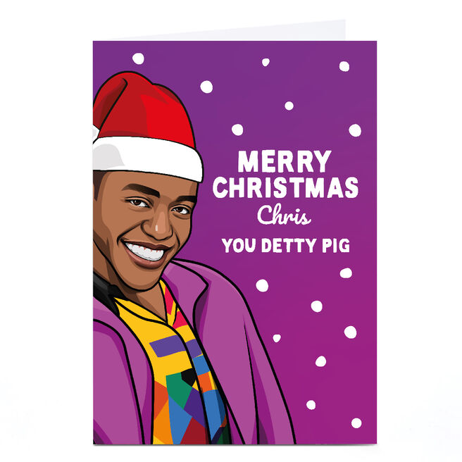 Personalised All Things Banter Christmas Card - You Detty Pig