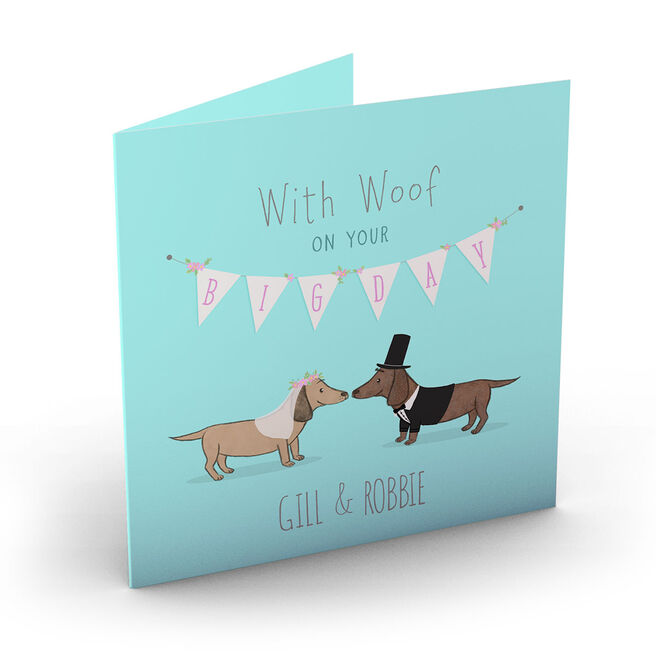 Personalised Wedding Card - With Woof On Your Big Day