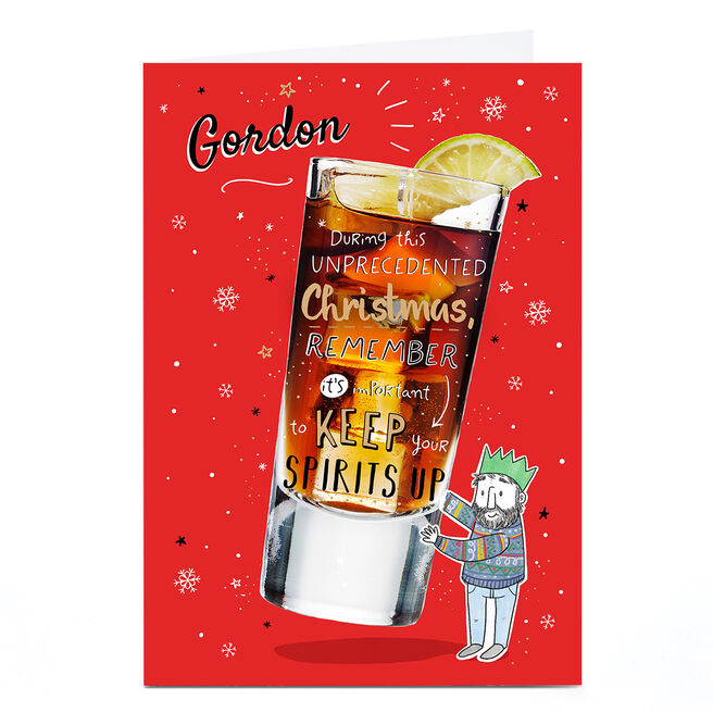 Personalised Lockdown Christmas Card - Keep Your Spirits Up