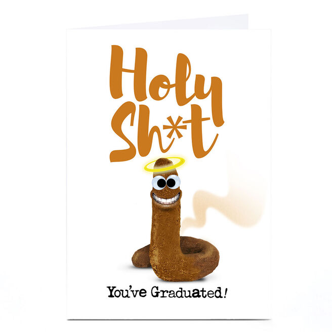 Personalised PG Quips Graduation Card - Holy Sh*t! 
