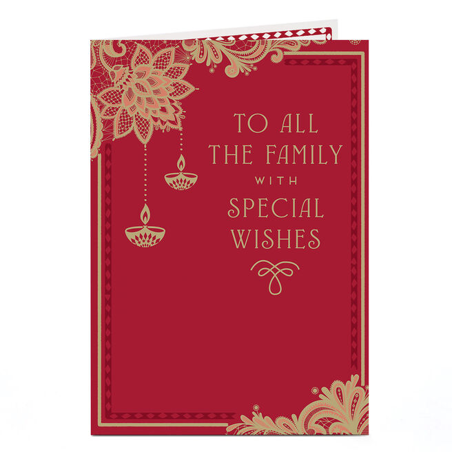 Diwali Card - To All The Family With Special Wishes