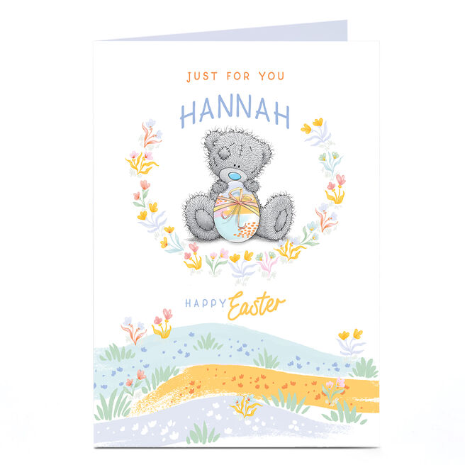 Personalised Tatty Teddy Easter Card - Easter Meadow, Just For You