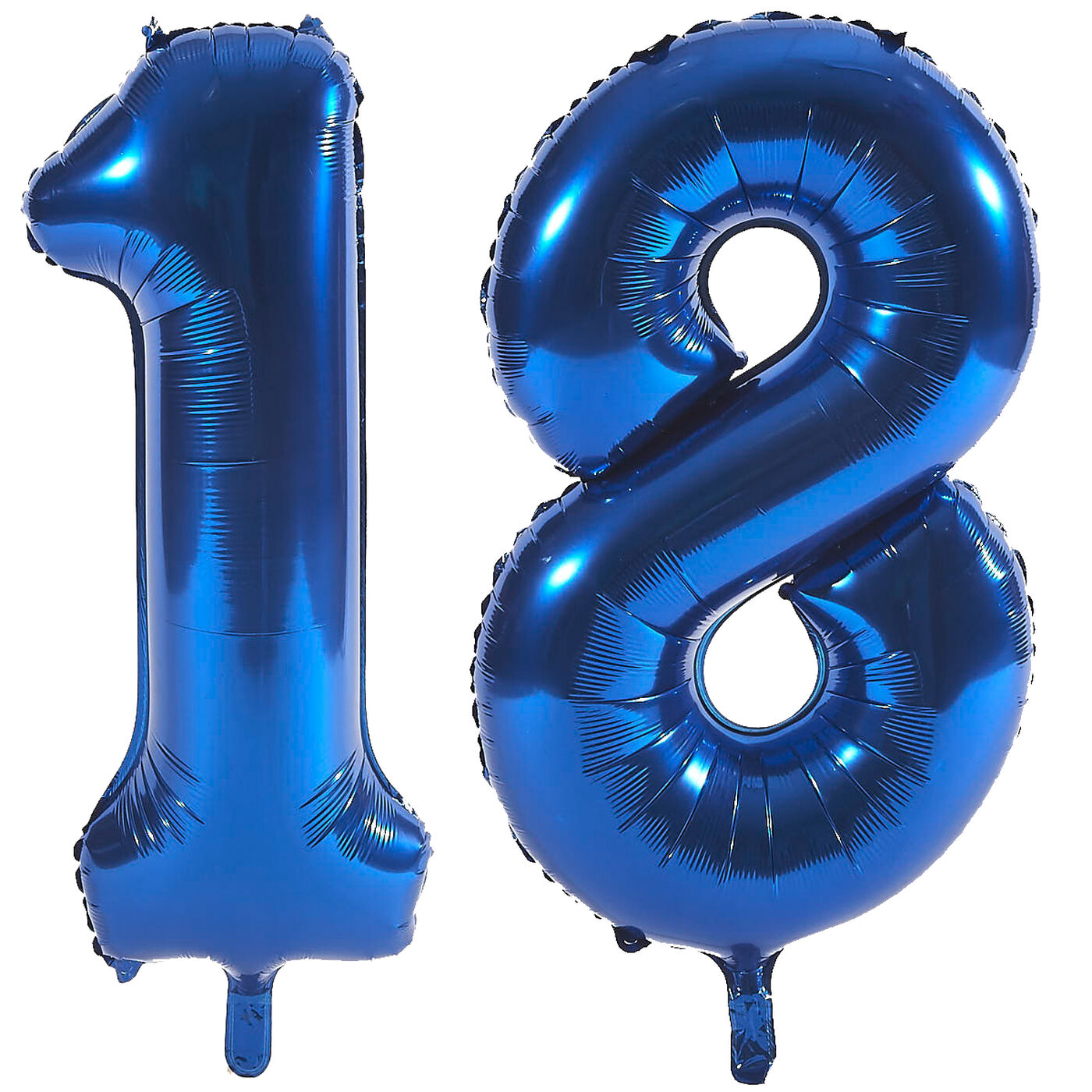 Buy Age 18 Giant Foil Helium Numeral Balloons - Blue (deflated) for GBP ...