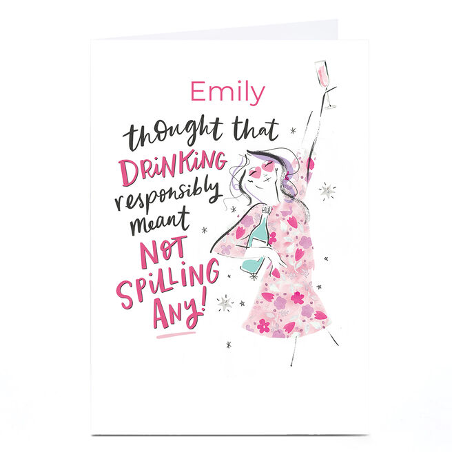 Personalised Girl Talk Card - Drink Responsibly