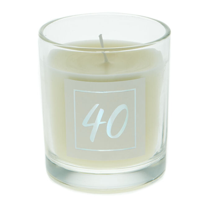 40th Birthday Vanilla Scented Candle