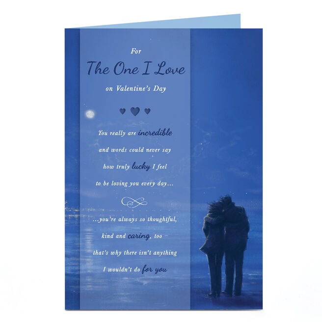 Personalised Valentine's Day Card - Couple with Sea view