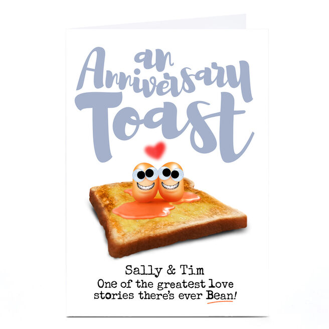 Personalised PG Quips Anniversary Card - Anniversary Toast