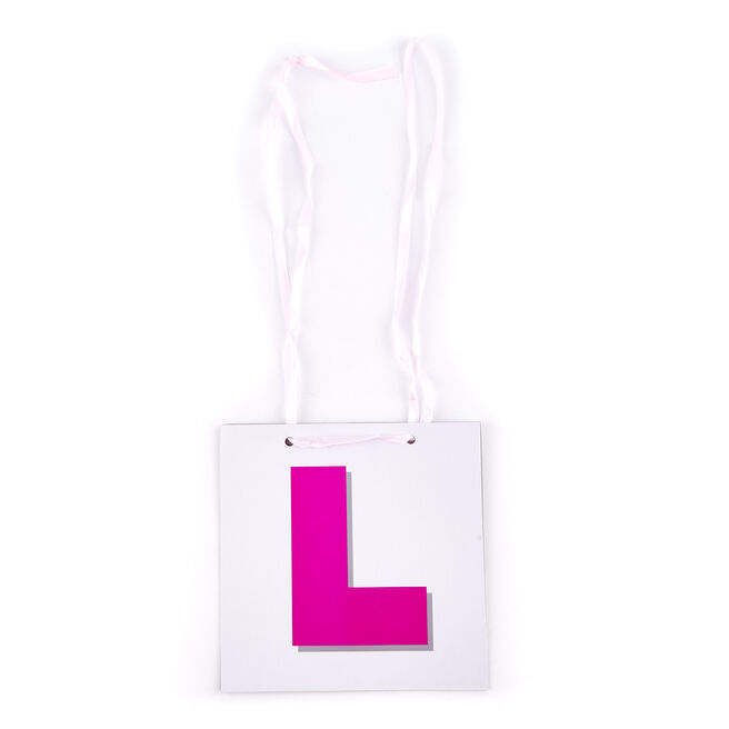 Bride To Be Pink & White L Plate  
