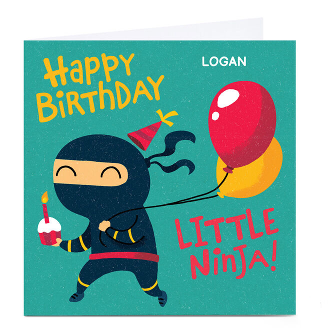 Personalised Kiddo Birthday Card - Little Ninja