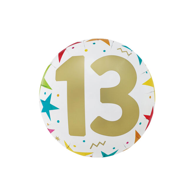 Starry 13th Birthday 31-Inch Foil Helium Balloon