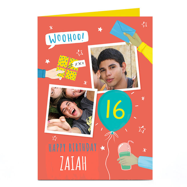 Photo Birthday Card  - Woohoo, Editable Age