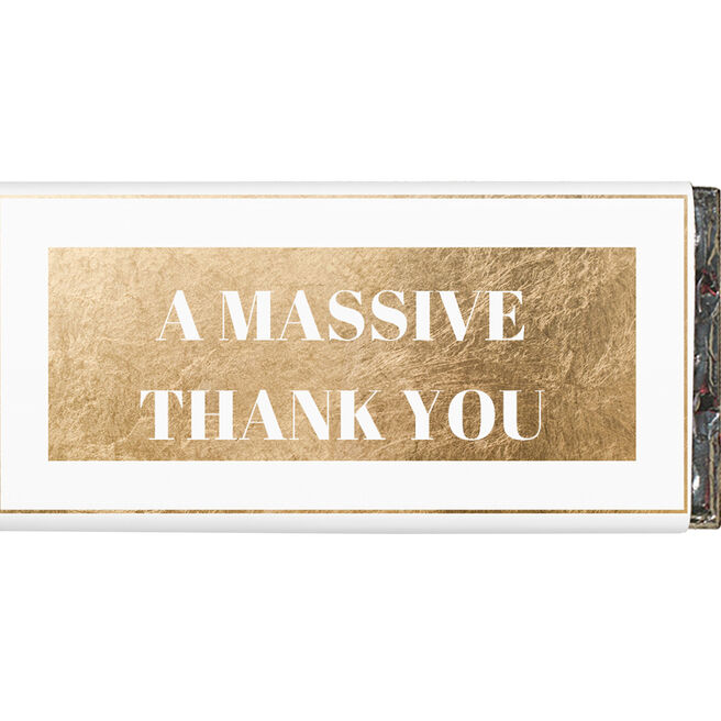 Personalised Chocolate Bar - Gold & White Any Message